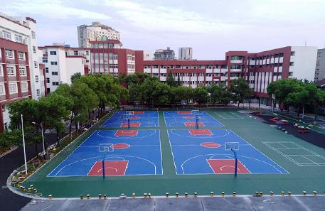广州市亚运城初高中部室外丙烯酸篮球场羽毛场