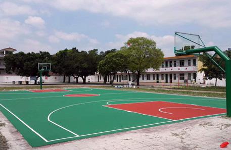 江门市青南小学室外丙烯酸篮球场