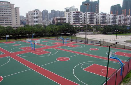 济南外海中央花园硅PU篮球场
