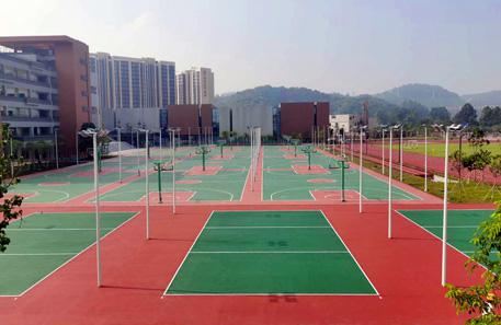 广州市第二中学南沙天元学校室外硅pu排球场